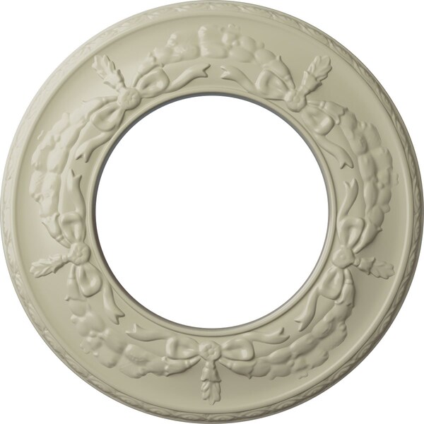 Ekena Millwork Salem Ceiling Medallion (Fits Canopies up to 7 1/8"), 13 1/4"OD x 7 1/8"ID x 7/8"P, Clear Yellow CM13SACYF - main